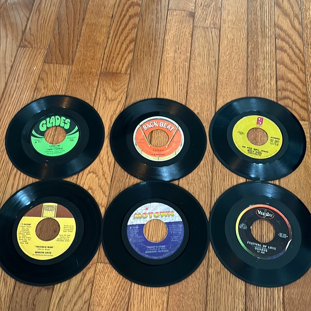 Lot of 6 Funk Soul 45 records Billy Paul‎ Joe Hinton Marvin Gaye Timmy Thomas